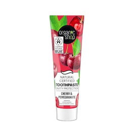 ORGANIC SHOP Pasta de Dientes Natural con Cereza y Granada Proteccion Anticaries