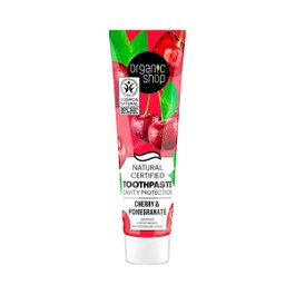 ORGANIC SHOP Pasta de Dientes Natural con Cereza y Granada Proteccion Anticaries