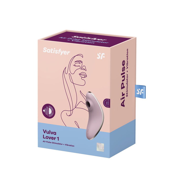 SATISFYER Vulva Lover 1 Vibrador y Estimulador de Aire Lila SATISFYER Vulva Lover 1 Vibrador y Estimulador de Aire Lila
