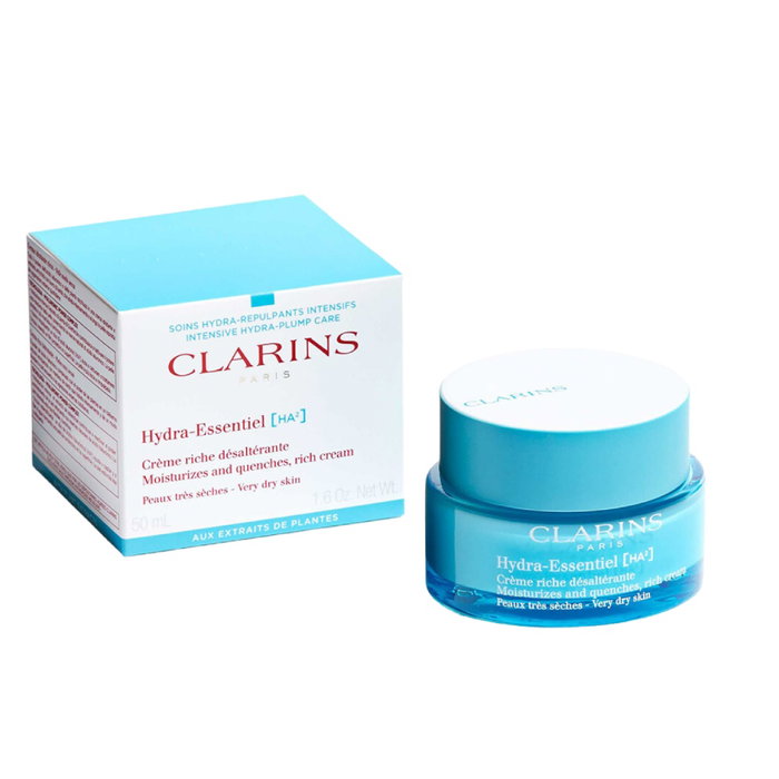 Clarins Hydra-Essentiel Crema Rica Desalt. Crema Hidratante Nutritiva con Efecto Relleno para Piel Seca y Deshidratada Clarins Hydra-Essentiel Crema Rica Desalt. Crema Hidratante Nutritiva con Efecto Relleno para Piel Seca y Deshidratada