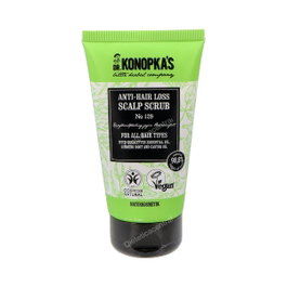 DR. KONOPKA'S Exfoliante Anticaída Capilar con Ginseng y Ricino - Tratamiento para Todo Tipo de Cabello 150 ml - Certificado COSMOS Natural y Vegan