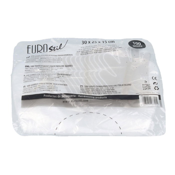 Eurostil Guantes Desechables Transparentes Bolsa 100 Unidades Eurostil Guantes Desechables Transparentes Bolsa 100 Unidades