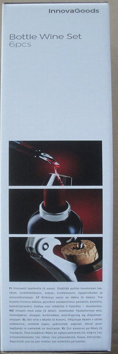Innovagoods Estuche de vino con forma de botella con accesorios de vino
