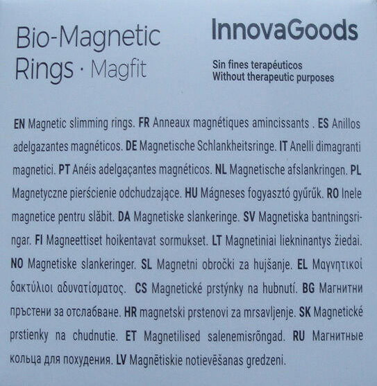 Inde Anillos Adelgazantes Magnéticos Magfit, 2.3 cm x 1.4 cm x 3.2 cm (24 Unidades)