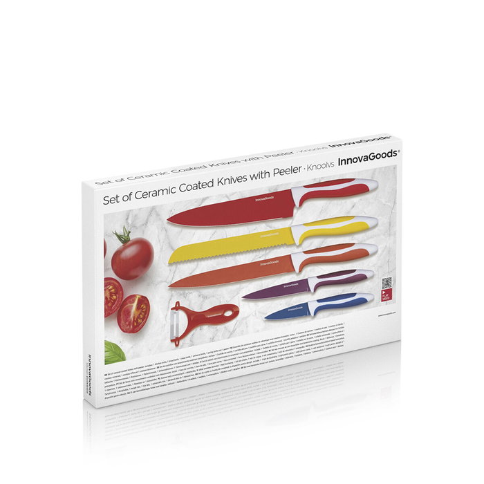 Inde Juego De Cuchillos Ceramicos Y Pelador 37 x 24 x 4 cm (8 Unidades)