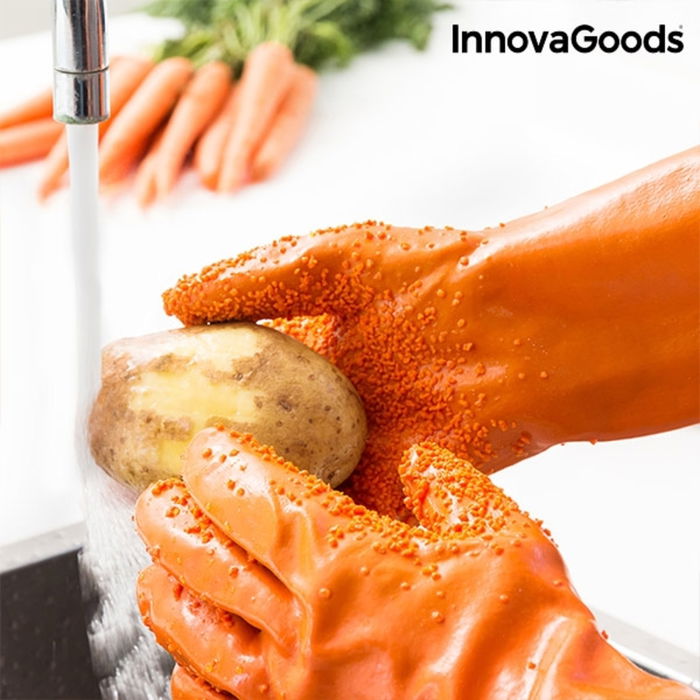 Guantes Limpiadores Peladores de Verduras y Frutas Gloveg InnovaGoods
