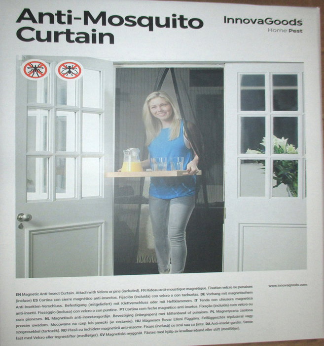 Inde Cortina Mosquitera Negro 16 cm x 3 cm x 23 cm (20 Unidades)