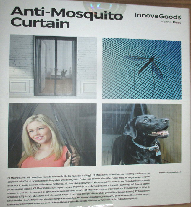 Inde Cortina Mosquitera Negro 16 cm x 3 cm x 23 cm (20 Unidades)