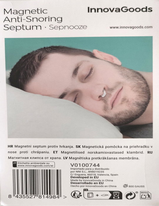 Dilatador Nasal Magnético Antirronquidos InnovaGoods Dilatador Nasal Magnético Antirronquidos InnovaGoods
