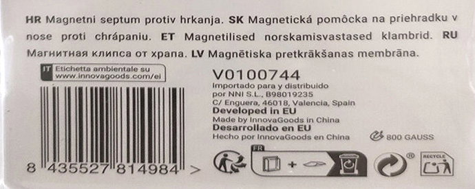 Dilatador Nasal Magnético Antirronquidos InnovaGoods Dilatador Nasal Magnético Antirronquidos InnovaGoods
