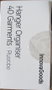 Inde Organizador de Perchas Plusrobe I para 40 Prendas (24 Unidades)