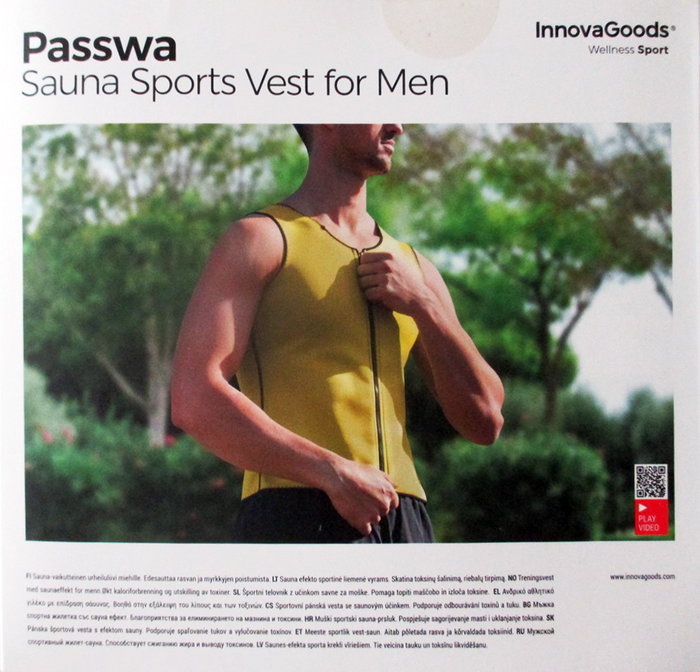 Chaleco Deportivo con Efecto Sauna para Hombre Passwa InnovaGoods XL