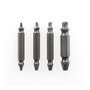 Innovagoods Brocas Extractoras de Tornillos Dañados, Pack 4 uds, Acero Templado, Para Tornillos 4-7/5mm, 8-10/6mm, 11-14/8mm, 16-24/10mm