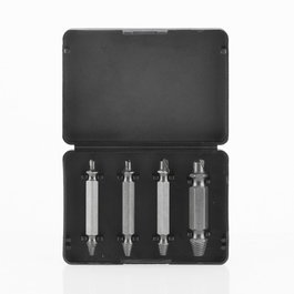Innovagoods Brocas Extractoras de Tornillos Dañados, Pack 4 uds, Acero Templado, Para Tornillos 4-7/5mm, 8-10/6mm, 11-14/8mm, 16-24/10mm