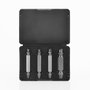 Innovagoods Brocas Extractoras de Tornillos Dañados, Pack 4 uds, Acero Templado, Para Tornillos 4-7/5mm, 8-10/6mm, 11-14/8mm, 16-24/10mm