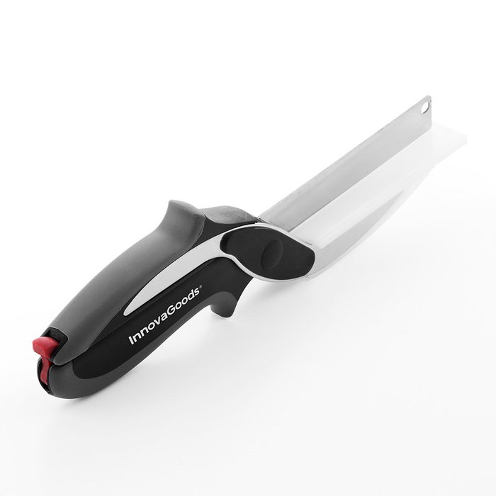 Innovagoods Cuchillo Tijera Multiusos con Mini Tabla de Cortar Integrada para Trocear y Cortar con Facilidad Innovagoods Cuchillo Tijera Multiusos con Mini Tabla de Cortar Integrada para Trocear y Cortar con Facilidad
