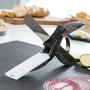 Innovagoods Cuchillo tipo tijera con mini tabla de cortar integrada