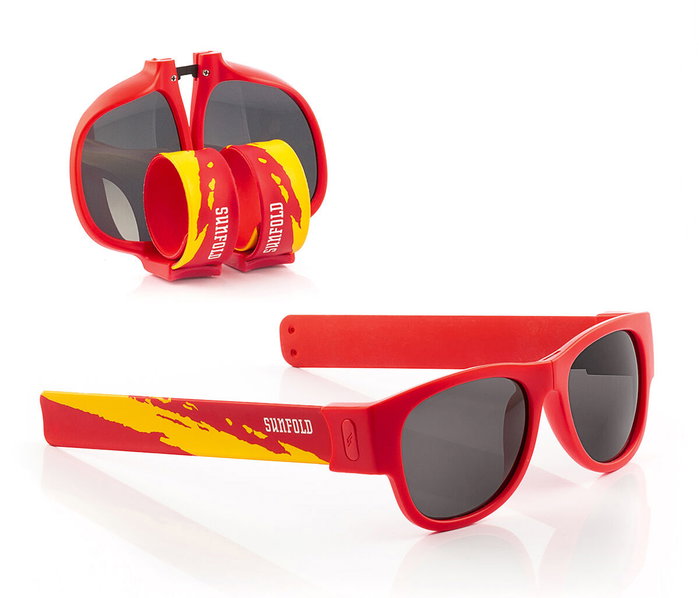 Inde Gafas de Sol Enrollables Sunfold Spain Red (50 Unidades)