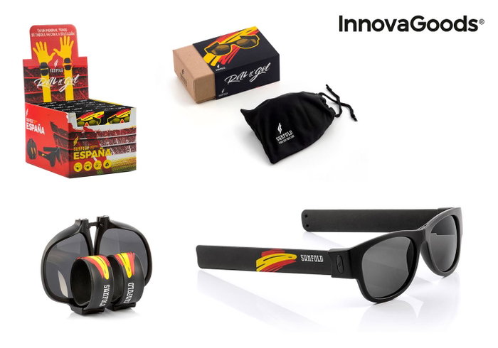 Innovagoods Gafas de Sol Enrollables Sunfold Black con Cristales Polarizados Innovagoods Gafas de Sol Enrollables Sunfold Black con Cristales Polarizados