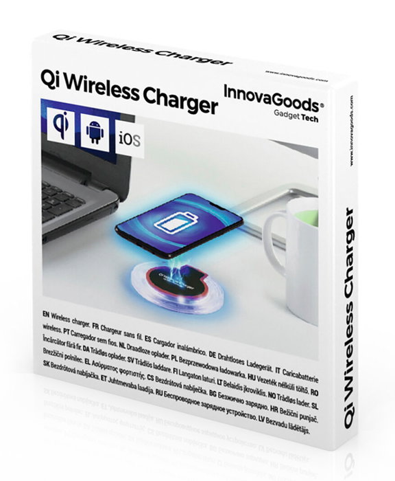 Cargador Inalámbrico para Smartphones Qi InnovaGoods Cargador Inalámbrico para Smartphones Qi InnovaGoods