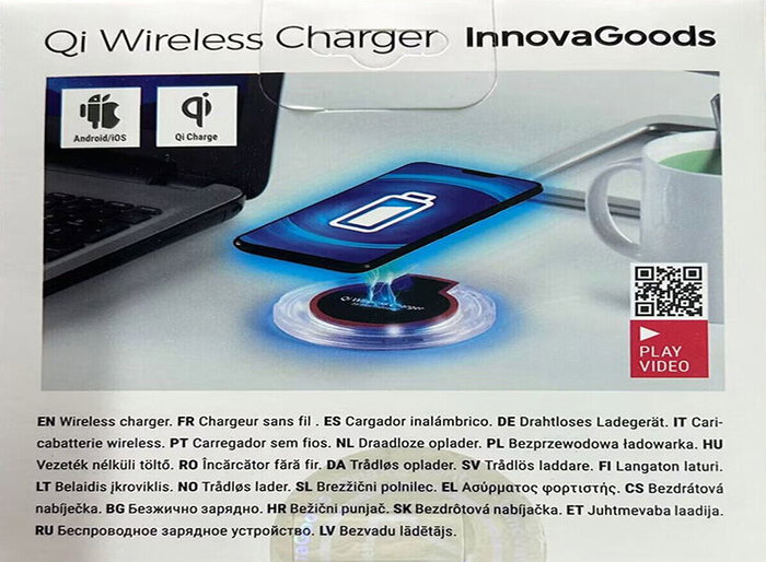 Cargador Inalámbrico para Smartphones Qi InnovaGoods Cargador Inalámbrico para Smartphones Qi InnovaGoods