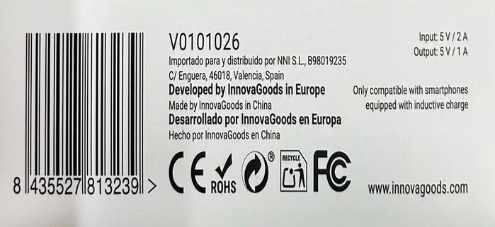 Cargador Inalámbrico para Smartphones Qi InnovaGoods Cargador Inalámbrico para Smartphones Qi InnovaGoods
