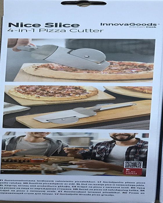 Innovagoods Cortador de Pizza 4 en 1 Plateado