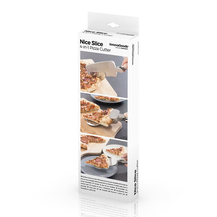 Innovagoods Cortador de Pizza 4 en 1 Plateado
