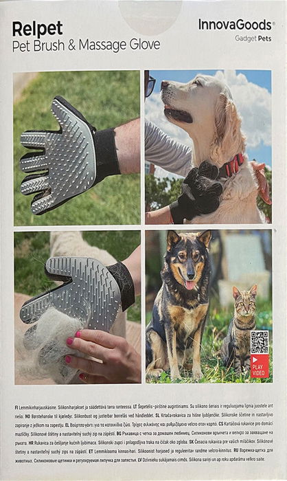 Inde Guante para Cepillar y Masajear Mascotas, 17 cm Ancho x 3 cm Alto x 23 cm Largo (14 Unidades)