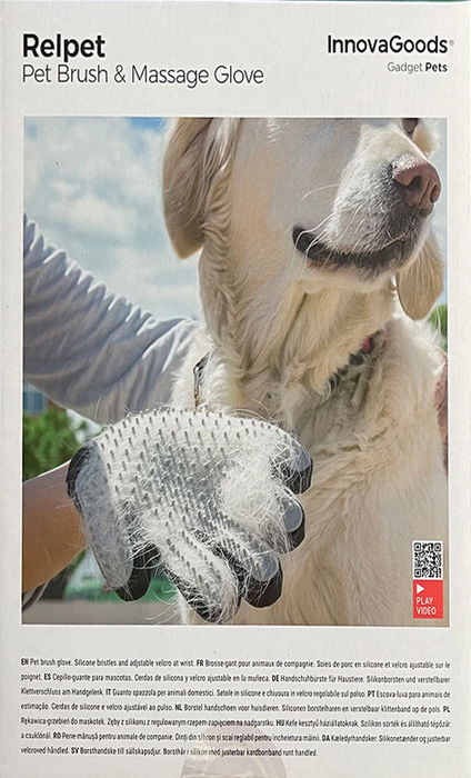 Inde Guante para Cepillar y Masajear Mascotas, 17 cm Ancho x 3 cm Alto x 23 cm Largo (14 Unidades)