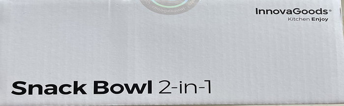 Innovagoods Bols para aperitivos 2 en 1 (2 piezas) inevitablemente apilables para snacks y desperdicios