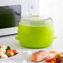 Innovagoods Vaporera Doble Fresh para Microondas Transparente/Verde