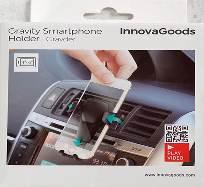 Inde Soporte Gravitatorio de Móviles para Coche - 9 x 6,8 x 9,4 cm (24 Unidades) Inde Soporte Gravitatorio de Móviles para Coche - 9 x 6,8 x 9,4 cm (24 Unidades)