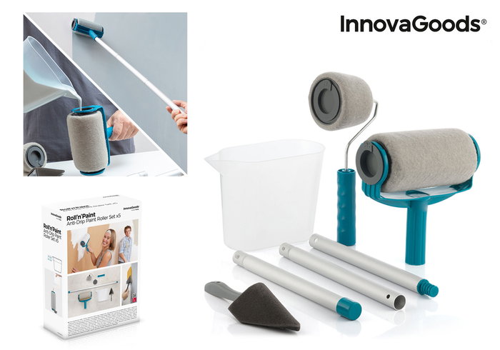 Inde Set De Rodillos De Pintura Recargables Antigoteo (5 Cajas) Inde Set De Rodillos De Pintura Recargables Antigoteo (5 Cajas)