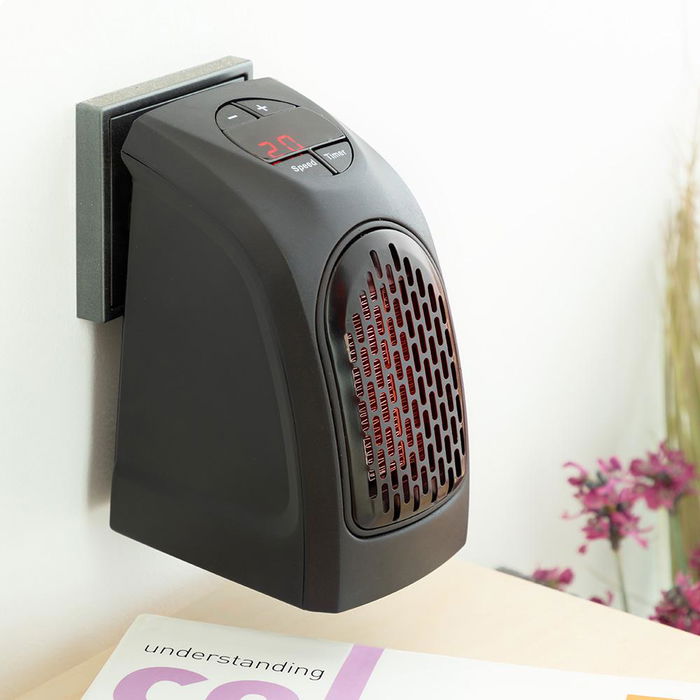 Innovagoods Calefactor Termocerámico de Enchufe Heatpod 400W Negro Ultraligero