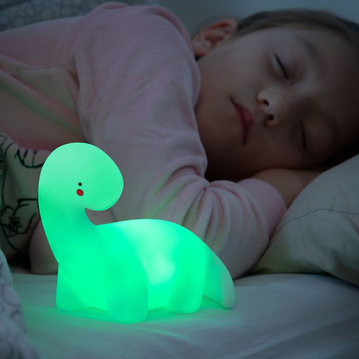 Innovagoods Luz nocturna decorativa LED dinosaurio multicolor Lightosaurus