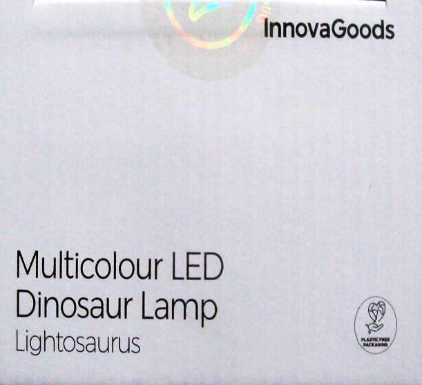 Innovagoods Luz nocturna decorativa LED dinosaurio multicolor Lightosaurus