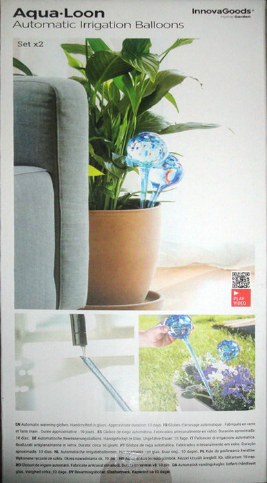 Inde Aqua·Loon Globos de Riego Automático Innovagoods 30 cm x 8 cm x 8 cm (10 Unidades)