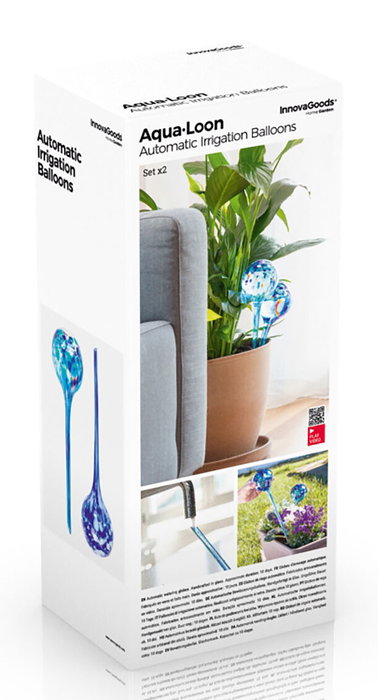 Inde Aqua·Loon Globos de Riego Automático Innovagoods 30 cm x 8 cm x 8 cm (10 Unidades)