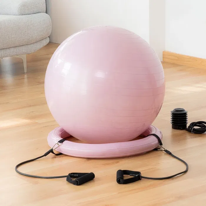 Pelota de Yoga con Anillo de Estabilidad y Bandas de Resistencia AshtanBall InnovaGoods