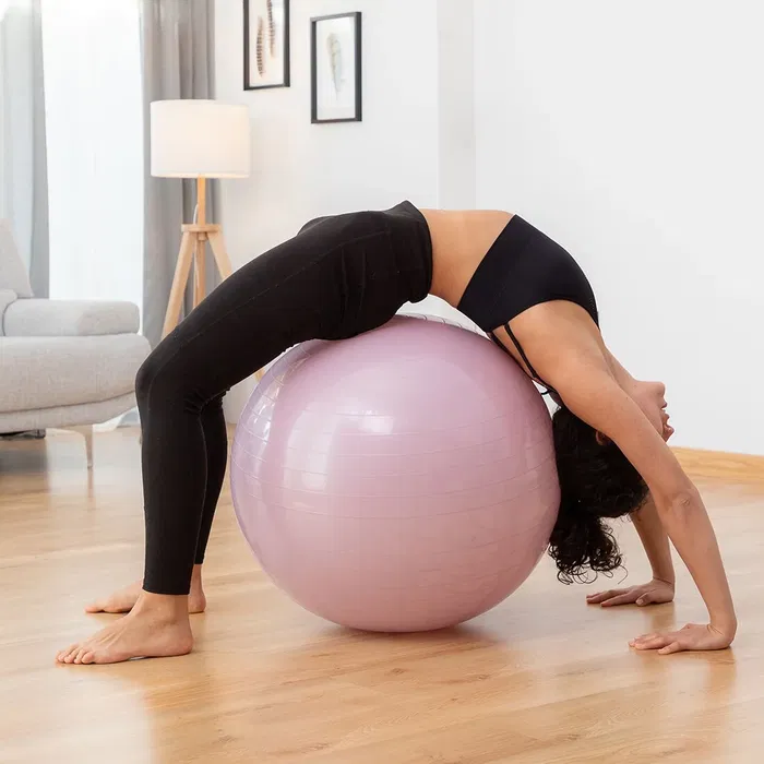 Pelota de Yoga con Anillo de Estabilidad y Bandas de Resistencia AshtanBall InnovaGoods