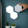 Innovagoods Set de 3 Paneles LED Modulares Magnéticos y Táctiles Hexagonales