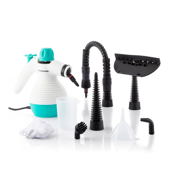 Vaporeta de Mano Multiusos con Accesorios 9 en 1 Steany InnovaGoods 0,35 L 3 Bar 1000W Vaporeta de Mano Multiusos con Accesorios 9 en 1 Steany InnovaGoods 0,35 L 3 Bar 1000W