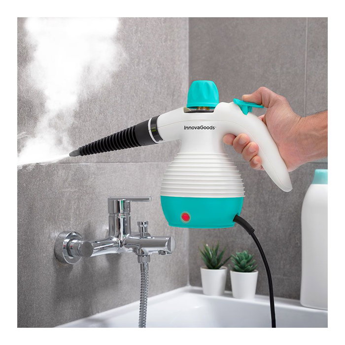 Vaporeta de Mano Multiusos con Accesorios 9 en 1 Steany InnovaGoods 0,35 L 3 Bar 1000W Vaporeta de Mano Multiusos con Accesorios 9 en 1 Steany InnovaGoods 0,35 L 3 Bar 1000W