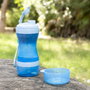 Innovagoods Botella con Depósito de Agua y Comida para Mascotas 2 en 1 Portátil 500ml
