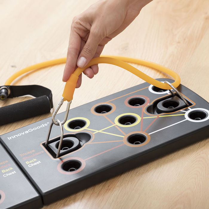 Tabla de Flexiones Push-Up con Bandas de Resistencia y Guía de Ejercicios Pulsher InnovaGoods Tabla de Flexiones Push-Up con Bandas de Resistencia y Guía de Ejercicios Pulsher InnovaGoods