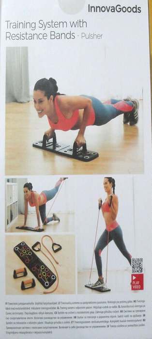 Tabla de Flexiones Push-Up con Bandas de Resistencia y Guía de Ejercicios Pulsher InnovaGoods