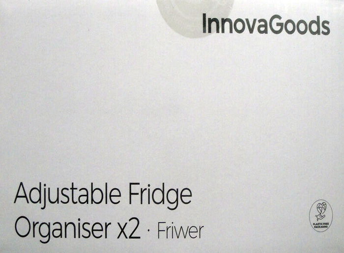 Innovagoods Set de 2 Organizadores Ajustables para Nevera, 20-28cm Innovagoods Set de 2 Organizadores Ajustables para Nevera, 20-28cm