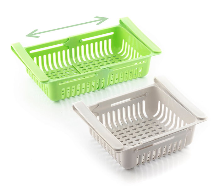 Innovagoods Set de 2 Organizadores Ajustables para Nevera, 20-28cm Innovagoods Set de 2 Organizadores Ajustables para Nevera, 20-28cm