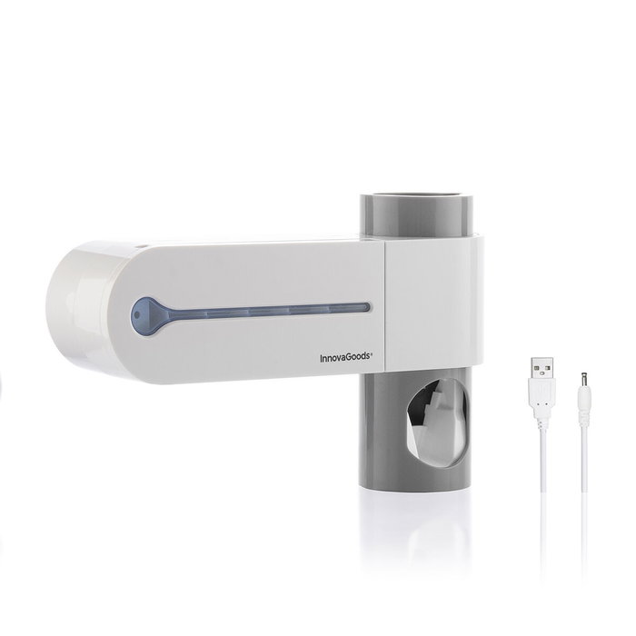 Innovagoods Smiluv Esterilizador UV de Cepillos Dentales 3 en 1 con Dispensador Innovagoods Smiluv Esterilizador UV de Cepillos Dentales 3 en 1 con Dispensador
